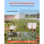 Hardware Cloth 183cm x 15.2m, 1/2 in 19 Gauge Galvanized Wire Mesh Roll, Weather-Resistant Vinyl Coated Chicken Wire Fencing, He