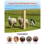 VEVOR Farm Fence, 1 x 20 m, 4 x 4 in Mesh 2.1mm Galvanized Steel Wire Fencing for Cattle, Hog & Sheep, Heavy Duty Vinyl Coated L