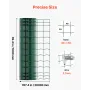 Farm Fence, 1 x 20 m, 4 x 4 in Mesh 2.1mm Galvanized Steel Wire Fencing for Cattle, Hog & Sheep, Heavy Duty Vinyl Coated Livesto