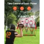 VEVOR 2438.4x2438.4mm Football Trainer Throwing Net, Training Throwing Target Practice Net with 6 Target Pockets, Knotless Net I