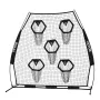 2133.6 x 2133.6mm Football Trainer Throwing Net, Training Throwing Target Practice Net with 5 Target Pockets, Knotless Net Inclu