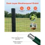 VEVOR Farm Fence, 1 x 25 m, 2 x 4 in Mesh 2.1mm Galvanized Steel Wire Fencing for Cattle, Hog & Sheep, Heavy Duty Vinyl Coated L