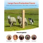 VEVOR Farm Fence, 1.2 x 25 m, 2 x 4 in Mesh 2.1mm Galvanized Steel Wire Fencing for Cattle, Hog & Sheep, Heavy Duty Vinyl Coated