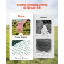 VEVOR gårdhegn, 1,2 x 25 m, 2 x 4 i mesh 2,1 mm galvaniseret ståltrådshegn til kvæg, svin og får, kraftig vinylbelægning