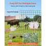 VEVOR Farm Fence, 1.2 x 25 m, 2 x 4 in Mesh 2.1mm Galvanized Steel Wire Fencing for Cattle, Hog & Sheep, Heavy Duty Vinyl Coated