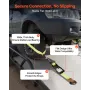 Wheel Chock Tie-Down Kit, Tire-Style Motorcycle Tie-Down System, Car Tie Down Kit with Flat Hook, Break Strength 4540 kg & Worki