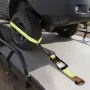Wheel Chock Tie-Down Kit, Tire-Style Motorcycle Tie-Down System, Car Tie Down Kit with Flat Hook, Break Strength 4540 kg & Worki