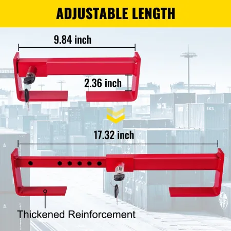 Lastcontainerlås 9.84 "-17.32" Låsningsafstand Semi Truck Door