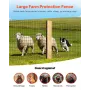 VEVOR Farm Fence, 122cm x 15.2m, 2 x 4 in Mesh 14 Gauge Galvanized Steel Wire Fencing for Cattle, Hog & Sheep , Heavy Duty Vinyl
