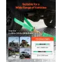 Wheel Chock Tie-Down Kit, Axle Type Trailer Tie Down Strap, Car Tie Down Kit with Spring Hook, Break Strength 4540 kg & Working 