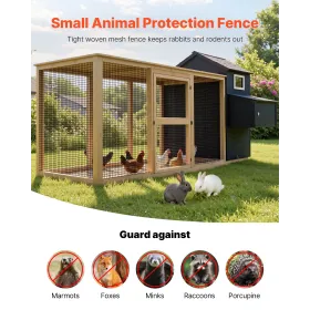 VEVOR hardwareklud 183 cm x 30,4 m, 1/2 i 19 gauge galvaniseret trådnetrulle, vejrbestandig vinylbelagt kyllingetrådsfence