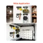 E-Track Tie-Down Rail Kit, 4 Pack 0.4 m E Tracks Set, 21 Pcs Includes 2 Ratchet Straps & 4 O-Rings & 4 Tie-Offs with D-Ring & 2 