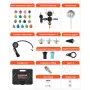 Coolant Pressure Tester Kit, 47Pcs Radiator Vacuum Refill Kit with 3 Metal Adapters, Universal Fit, Automotive Cooling System Pr