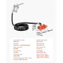 Fuel Transfer Pump, 12V DC 57 L/min, Cast Iron Diesel Transfer Pump Kit, with Manual Nozzle, Discharge Hose, Overheat Protection