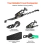 Wheel Chock Tie-Down Kit, Tire-Style Tow Dolly Strap, Car Tie Down Kit with Heavy-Duty Hook, Break Strength 4540 kg & Working Lo