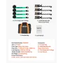 Wheel Chock Tie-Down Kit, Tire-Style Tow Dolly Strap, Car Tie Down Kit with Heavy-Duty Hook, Break Strength 4540 kg & Working Lo