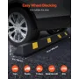 Parking Stopper, 1840 mm 2 Pcs Heavy Duty Parking Aid for Garage, Rubber Curb Garage Floor Stopper with Reflective Strips, Aid G