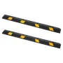 Parking Stopper, 1840 mm 2 Pcs Heavy Duty Parking Aid for Garage, Rubber Curb Garage Floor Stopper with Reflective Strips, Aid G
