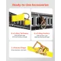 E-Track Tie-Down Rail Kit, 8 pakke (1,5m+1,2m+0,6m+0,3m) E
