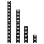 E-Track Tie-Down Rail Kit, 8 pakke (1,5m+1,2m+0,6m+0,3m) E