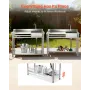Stainless Steel Utility Sink, Free Standing Single Bowl Commercial Kitchen Sink with Faucet, Utility Left Basin Workbench with H