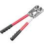 Battery Cable Lug Crimping Tool, 10-1/0AWG with Cable Cutter and 48PCS Copper Ring Terminals, 6 Wire Sizes Crimping Die and 100p