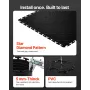 Garage Floor Tiles Interlocking, 8 Pack 513 x 513 x 5 mm Interlocking Modular Garage Flooring Tiles, Diamond Plate Slip-Resistan