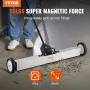 24.9 kg Rolling Magnetic Sweeper with Wheels,Push-Type Magnetic Pick Up Sweeper, 24-inch Large Magnet Pickup Lawn Sweeper with T