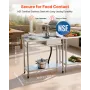 Stainless Steel Utility Sink, Free Standing Single Bowl Commercial Kitchen Sink with Faucet, 1000 x 500 x 940 mm, Utility Left B