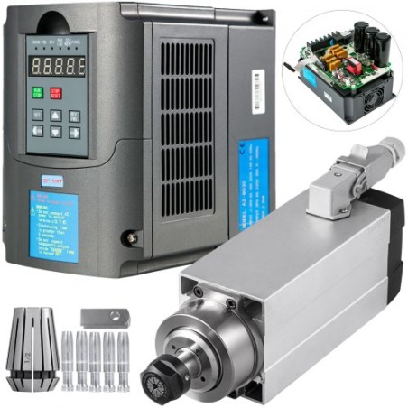 3.0KW Air-cooling Spindle Motor with 3KW 4HP Variable Frequency Drive Inverter VFD Spindle Motor Kit