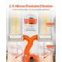 Dust Collector, 1550 CFM 2.5 Micron Vortex Cone Dust Collectors, 3.0HP Sawdust Collection System with Two 132.5L Dusts Collector