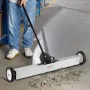 24.9 kg Rolling Magnetic Sweeper with Wheels,Push-Type Magnetic Pick Up Sweeper, 24-inch Large Magnet Pickup Lawn Sweeper with T