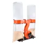 Dust Collector, 1550 CFM 2.5 Micron Vortex Cone Dust Collectors, 3.0HP Sawdust Collection System with Two 132.5L Dusts Collector