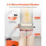 VEVOR Dust Collector, 1200 CFM 2.5 Micron Vortex Cone Dust Collectors, 2.0HP Sawdust Collection System with 132.5L Dusts Collect