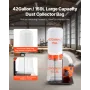 VEVOR Dust Collector, 1200 CFM 2.5 Micron Vortex Cone Dust Collectors, 2.0HP Sawdust Collection System with 132.5L Dusts Collect