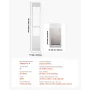 Dog Door for Sliding Glass Door, 2311-2439 mm Adjustable Height, Aluminum Alloy Frame with Metal Rotating Hinges, Secure Lock De