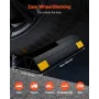 Parking Stopper, 406 mm 2 Pcs Heavy Duty Parking Aid for Garage, PP Curb Garage Floor Stopper with Reflective Strips, Vehicles G