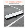 Parking Stopper, 406 mm 2 Pcs Heavy Duty Parking Aid for Garage, PP Curb Garage Floor Stopper with Reflective Strips, Vehicles G