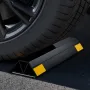 VEVOR Parkeringsprop, 406 mm 2 Stk Heavy Duty Parkeringshjælp til garage, PP kantsten Garage Gulvprop med reflekterende lister,