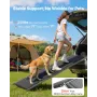 Dog Ramp for Cars, 180 x 43.2 cm, Folding Pet Ramps for Medium & Large Dogs up to 113 kg, Pet Stair Ramp with Non-Slip Felt Rug 