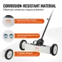 20.4 kg Rolling Magnetic Sweeper with Wheels, Push-Type Magnetic Pick Up Sweeper, 18-inch Large Magnet Pickup Lawn Sweeper, Magn
