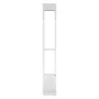 Dog Door for Sliding Glass Door, 2311-2439 mm Adjustable Height, Aluminum Alloy Frame with Metal Rotating Hinges, Lock Design, 2