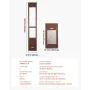 Dog Door for Sliding Glass Door, 1927 mm to 2040 mm Adjustable Height, Aluminum Alloy Frame with Rotating Hinges, Lock Design, 2