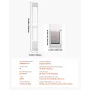 Dog Door for Sliding Glass Door, 2311-2439 mm Adjustable Height, Aluminum Alloy Frame with Metal Rotating Hinges, Lock Design, 2