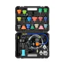 Coolant Pressure Tester Kit, 47Pcs Radiator Vacuum Refill Kit with 3 Metal Adapters, Universal Fit, Automotive Cooling System Pr