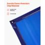 Welding Screen with Frame, 1.74 x 2.34m Welding Curtain Screen, Flame-Resistant Vinyl Protection Screens with Lockable Swivel Wh