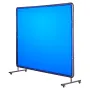VEVOR Welding Screen with Frame, 1.74 x 2.34m Welding Curtain Screen, Flame-Resistant Vinyl Protection Screens with Lockable Swi