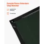 Welding Screen with Frame, 3-Panel 1.74 x 2.34m Welding Curtain Screen, Flame-Resistant Vinyl Protection Screens with 12 Wheels 