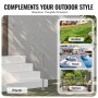 47.3in 120cm Handrails for Outdoor Steps for Porch Deck Stainless Steel