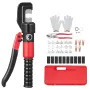 Hydraulic Crimping Tool with 9 Sets of Dies AWG12-2/0 Copper And Aluminum Terminal Battery Lug Crimper, with a Cutting Pliers, G